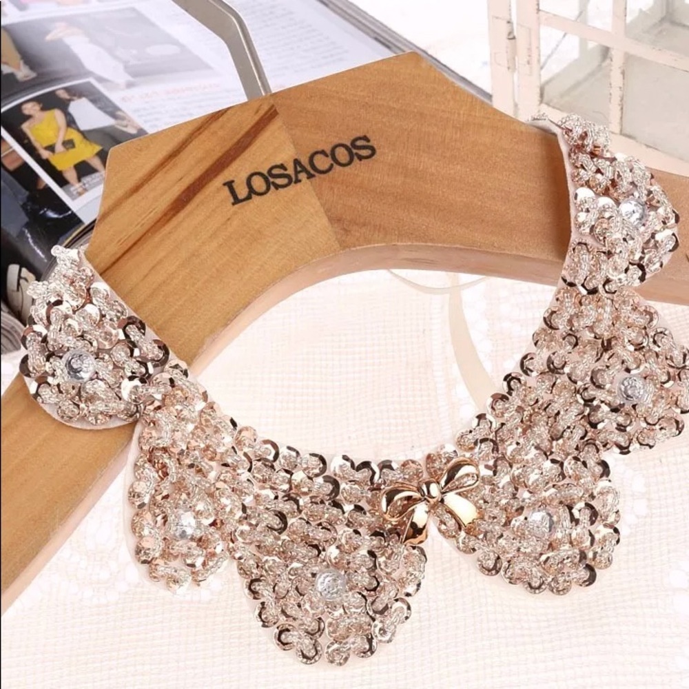 Rose gold statement collar necklace HOST PICK π - Picture 1 of 3